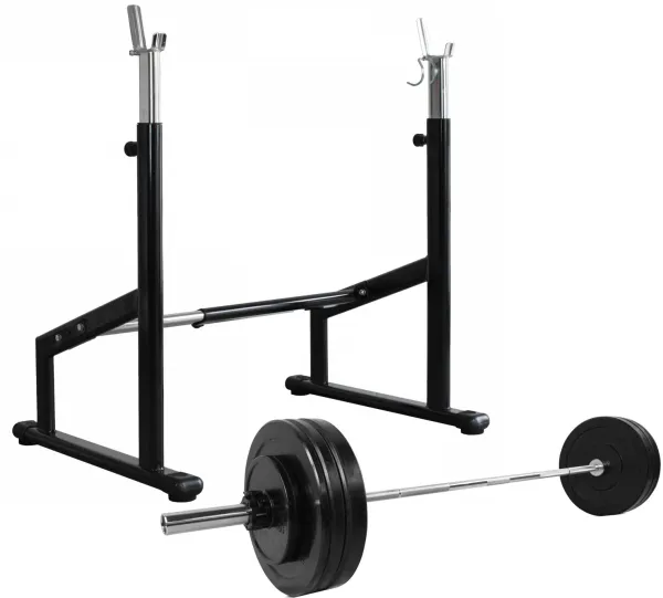Odin Semi Pro Squat Rack + Vægte & Vægtstang (100kg)